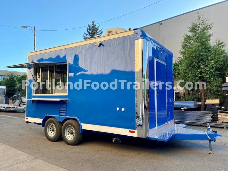 16ft Dark Blue Concession Trailer